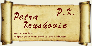 Petra Krušković vizit kartica